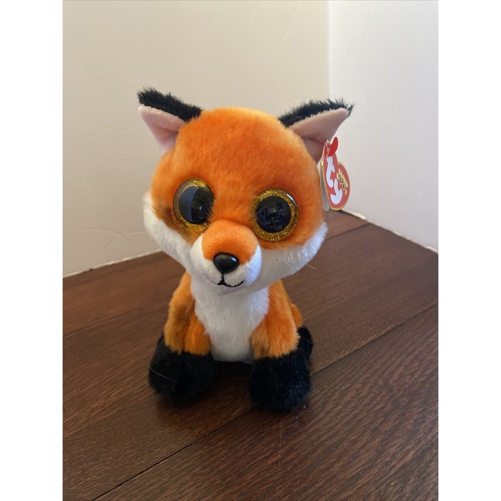 Ty Beanie Boos-MEADOW THE ORANGE FOX  6"‎ PLUSH New With Tags